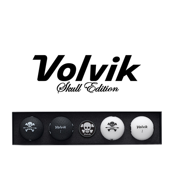 * NEW Volvik VIVID 'Skull Edition' Pack (4 Balls+Marker)